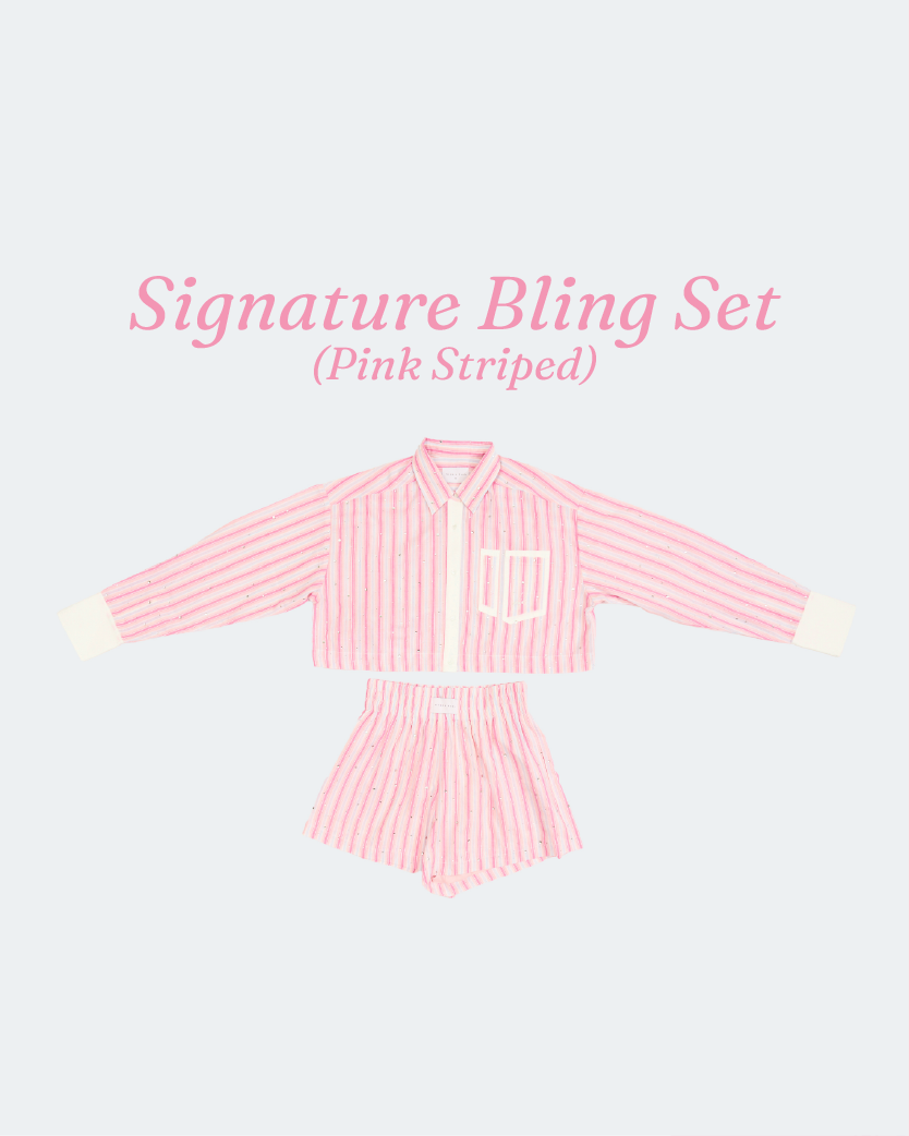 LUMI x Brenda Kuoh Signature Bling Set (Pink Striped)